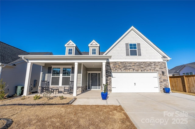 view of front of house with covered porch