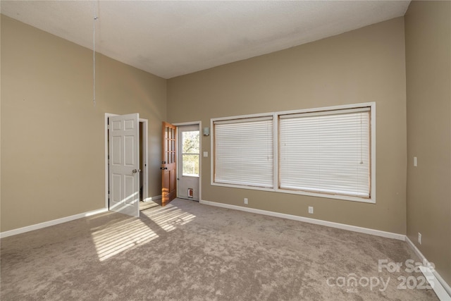 206 Fox Den Rd, Troy, NC 27371 - unfurnished room featuring carpet and high vaulted ceiling