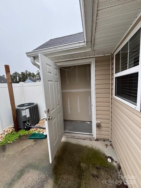 view of patio with central AC