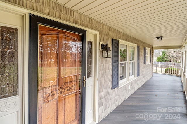 view of doorway to property