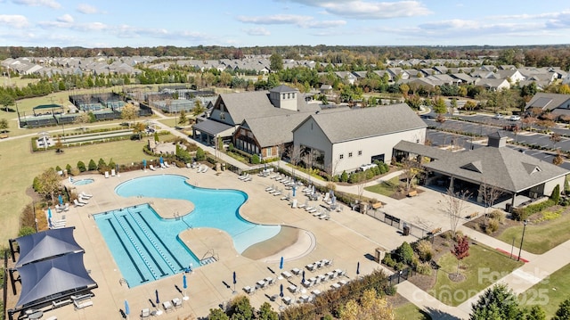 birds eye view of property