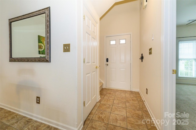 view of foyer entrance