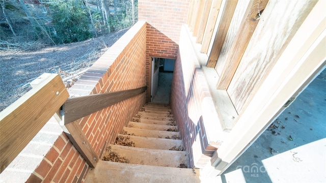 view of stairway