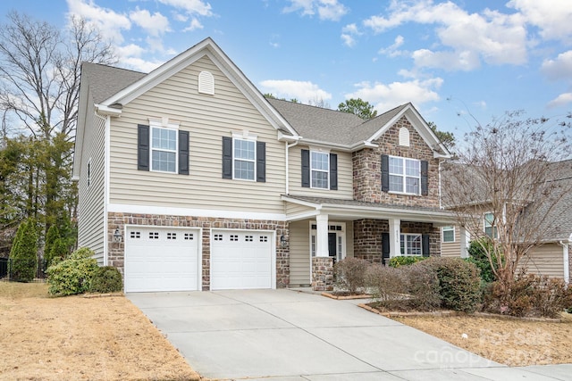 view of front of house featuring a garage