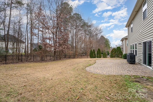 view of yard featuring a patio area