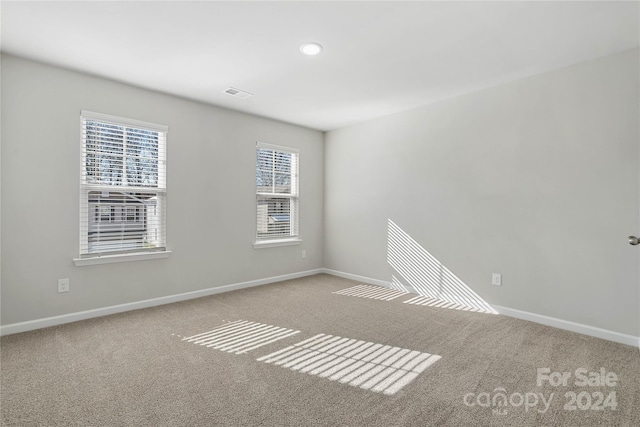 view of carpeted empty room