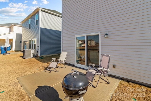 view of patio / terrace featuring central AC