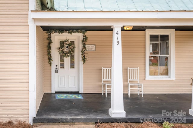 view of doorway to property