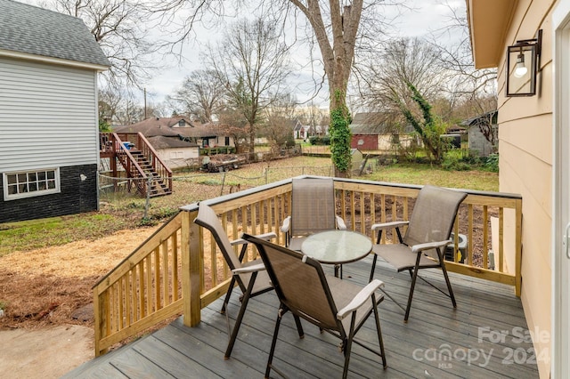 view of wooden terrace