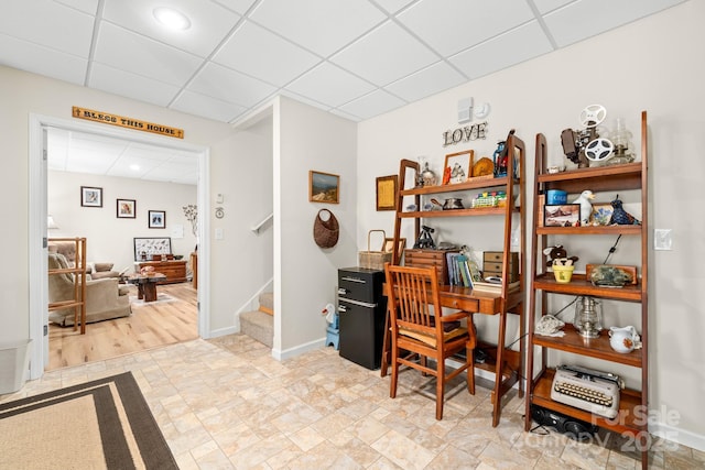 2959/2961 Bearwallow Mountain Rd, Hendersonville, NC 28792 - home office with a paneled ceiling