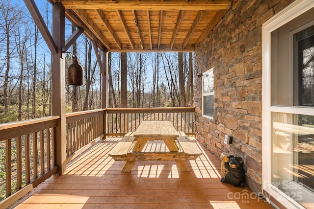 2959/2961 Bearwallow Mountain Rd, Hendersonville, NC 28792 - view of wooden terrace