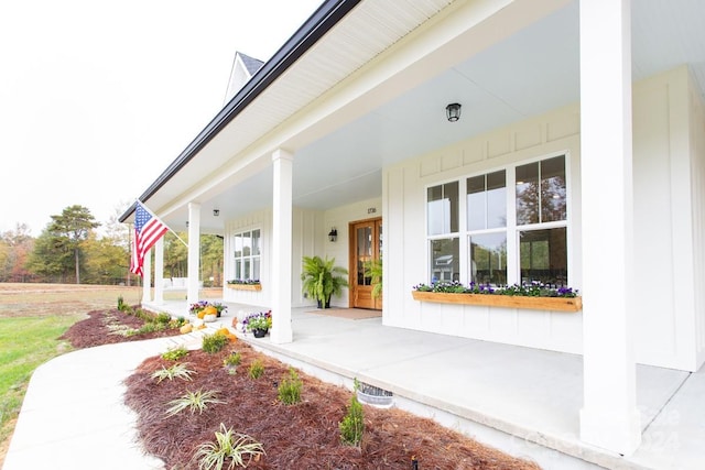 entrance to property with a porch