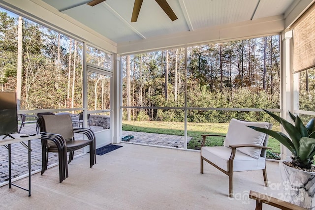 view of sunroom