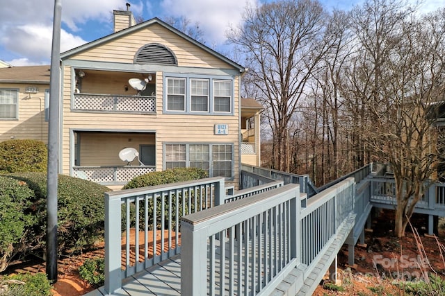 exterior space featuring a deck