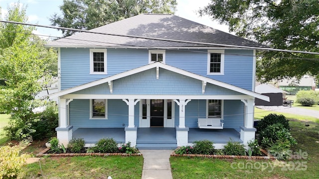 view of front of house featuring covered porch