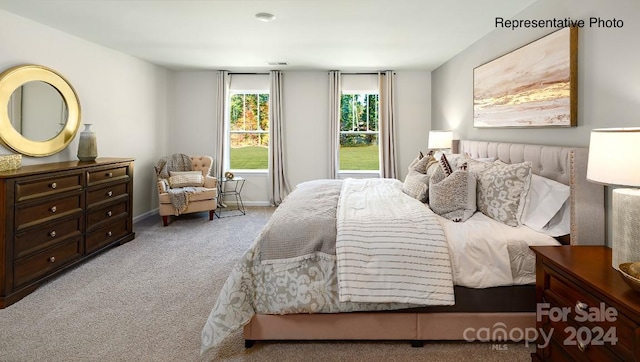 view of carpeted bedroom