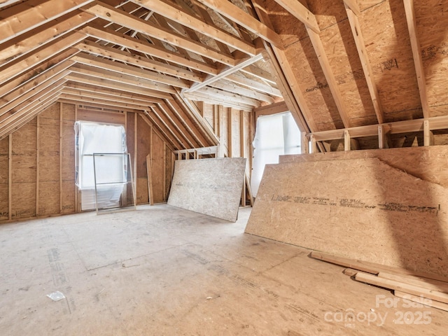 view of attic