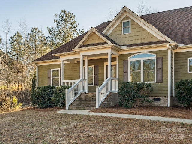 view of front of home with a porch