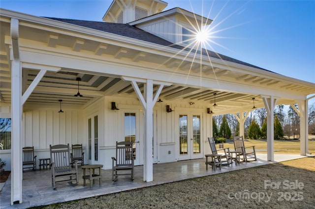 surrounding community with a patio area