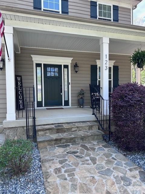 123 Kingfisher Dr, Mooresville, NC 28117 - view of exterior entry with covered porch