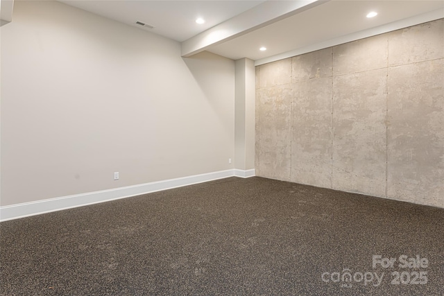 interior space with visible vents and recessed lighting