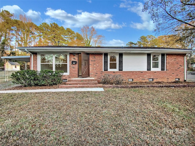 view of ranch-style home