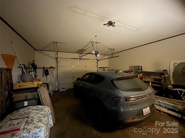 garage featuring a garage door opener