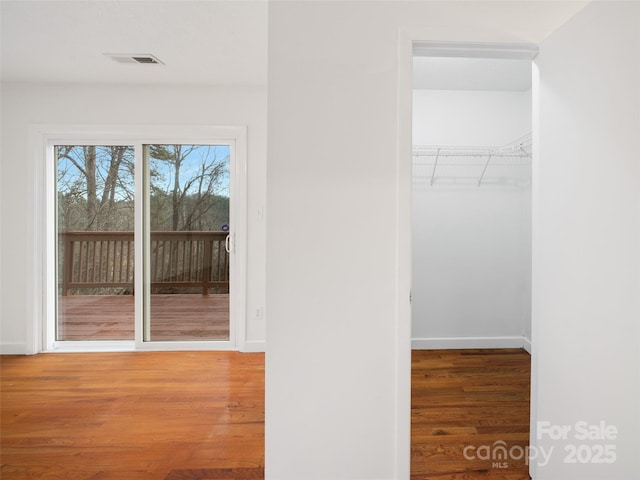 interior space with wood-type flooring