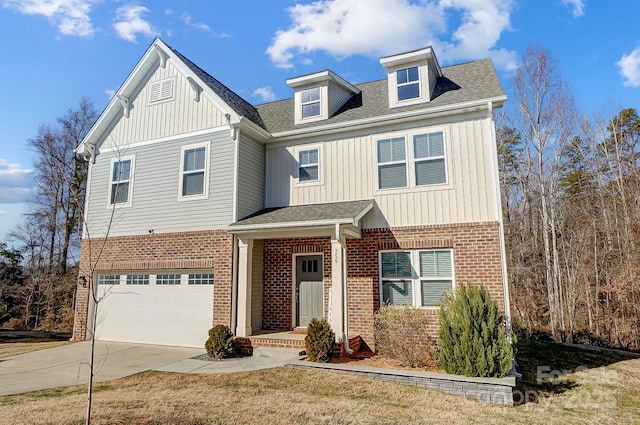 view of front of home featuring a garage