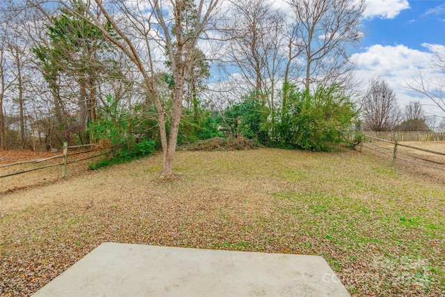 view of yard with a patio