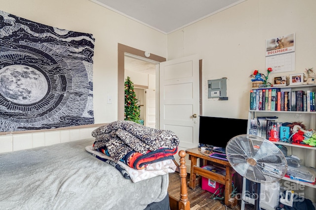 bedroom featuring hardwood / wood-style flooring