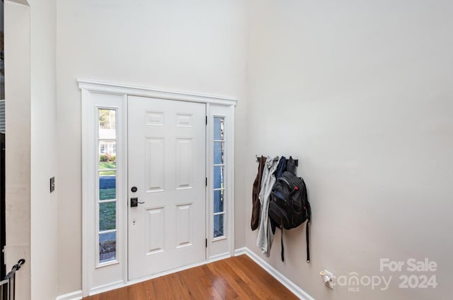 entryway featuring hardwood / wood-style floors