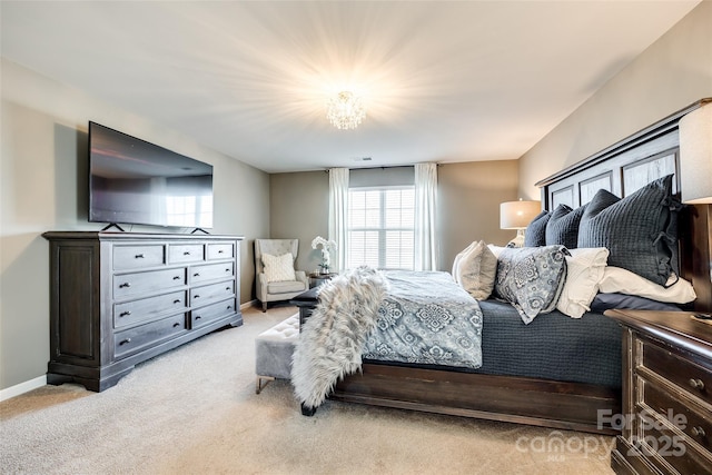 view of carpeted bedroom