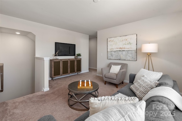 view of carpeted living room