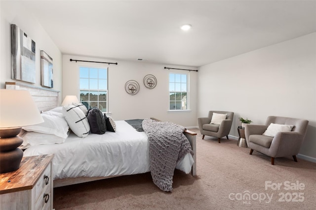 view of carpeted bedroom