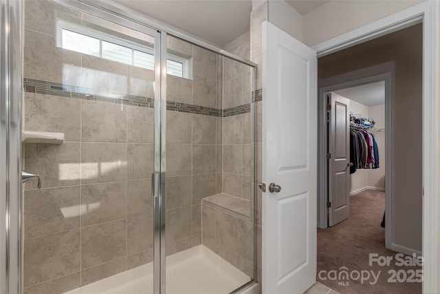 bathroom with an enclosed shower