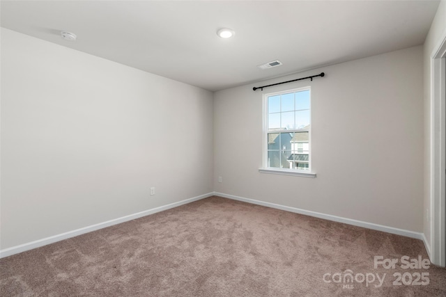 view of carpeted empty room