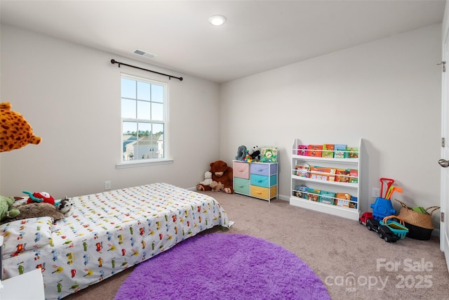 bedroom with carpet floors