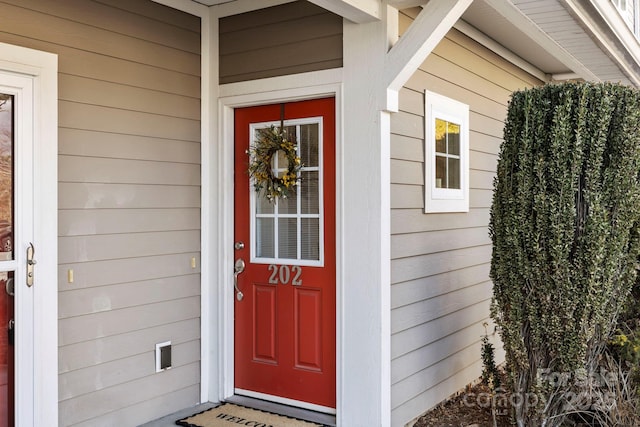 view of doorway to property