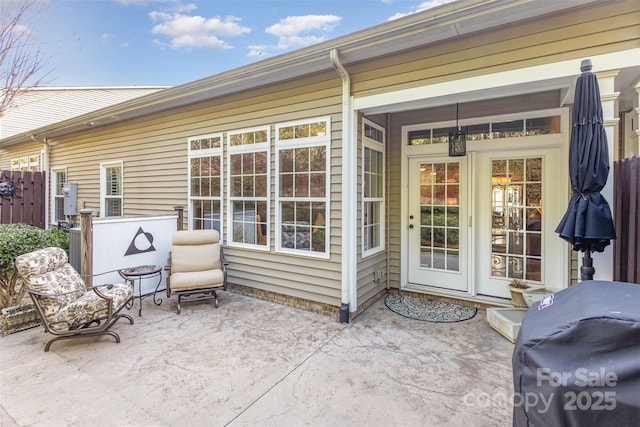 view of patio / terrace with area for grilling