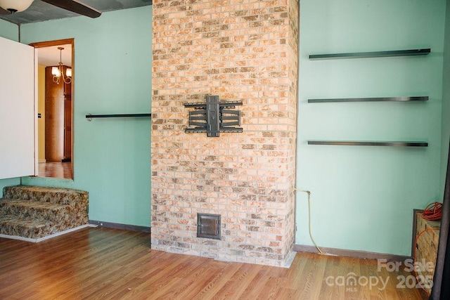 interior space featuring wood-type flooring