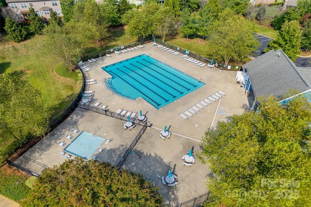 birds eye view of property