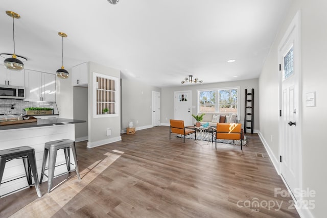 interior space featuring hardwood / wood-style floors