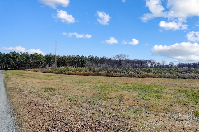 view of yard featuring a rural view