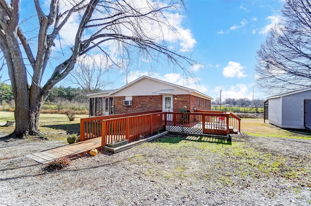 exterior space featuring a deck