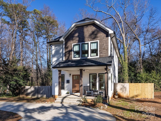 front facade with covered porch