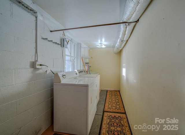 laundry room with washer and clothes dryer