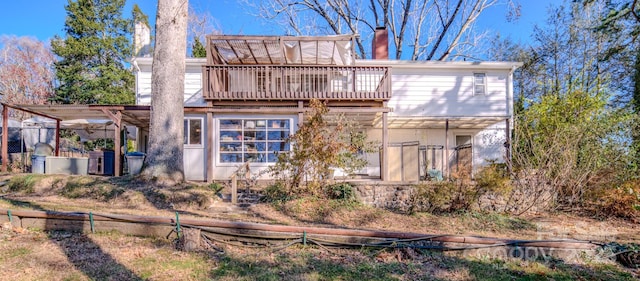 view of rear view of property