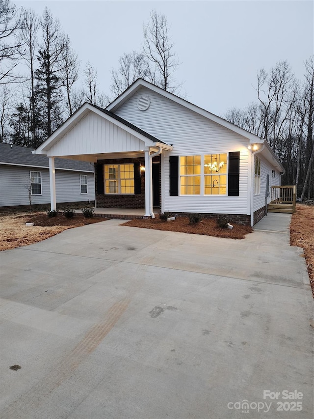 view of ranch-style home