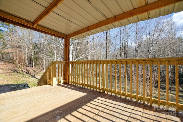 view of wooden deck